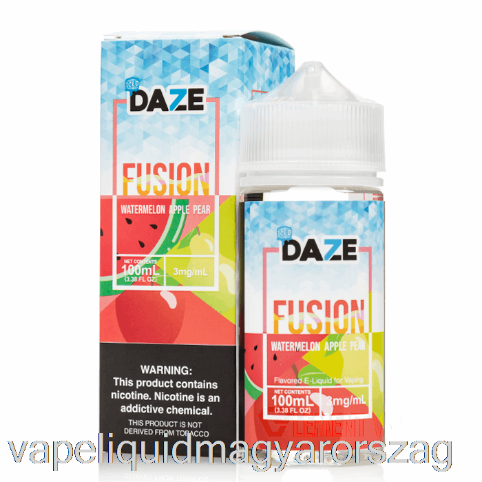 Jeges Görögdinnye Alma Körte - 7 Daze Fúzió - 100 Ml 6 Mg Vape Folyadék